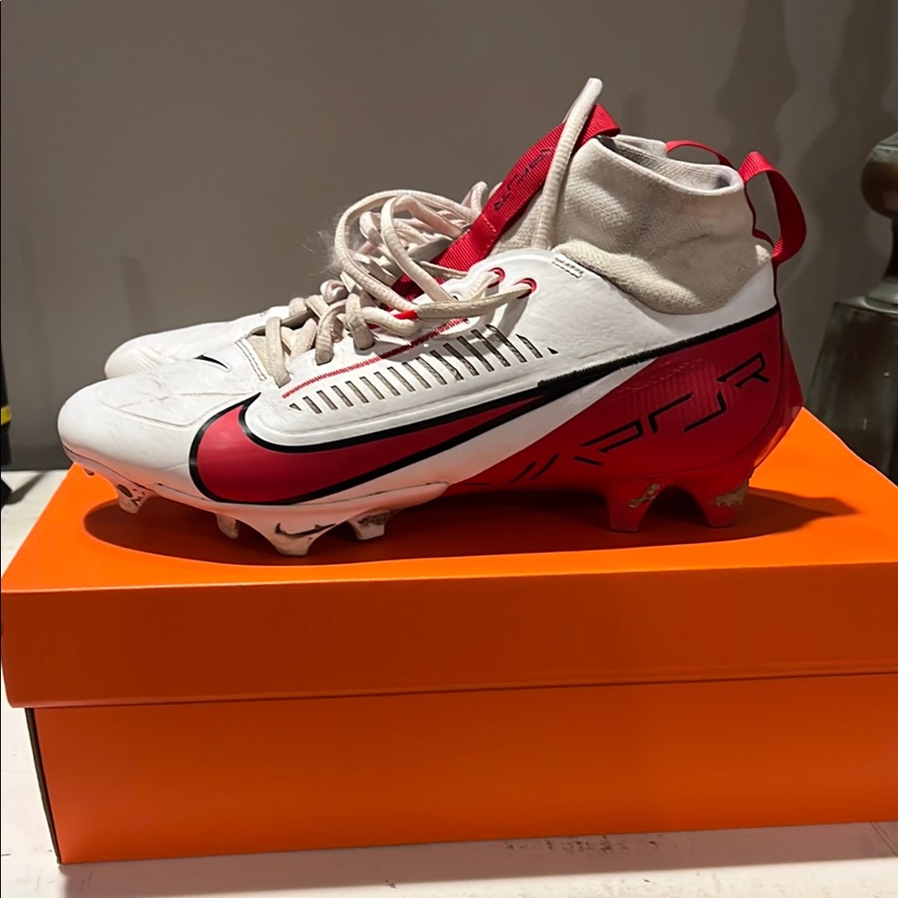 Nike Vapor Edge Pro 360-2 Red and White football Cleats
